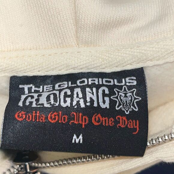 Glo Gang the Glorious Multi-Angle Grunge Full Zip Hoodie Sweatshirt Mens Medium - Picture 3 of 11